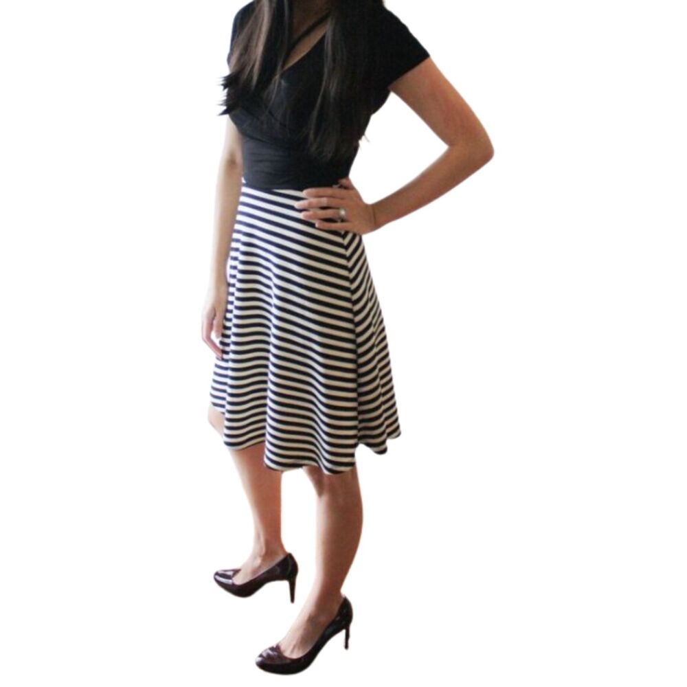 Gilli High Waist Dress Black White V Neck Stretch Small Stitch Fix